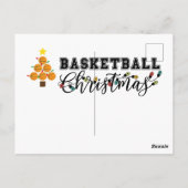 Basketball Kerstmis met Santa Claus Kaart (Achterkant)
