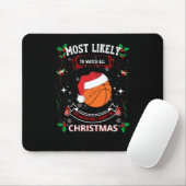 Basketball Kerstmis Muismat (Met muis)