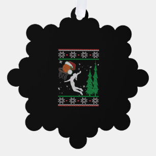 Basketball Kerstmis Ornament Kaart