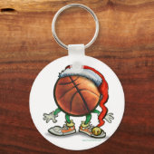Basketball Kerstmis Sleutelhanger (Voorkant)