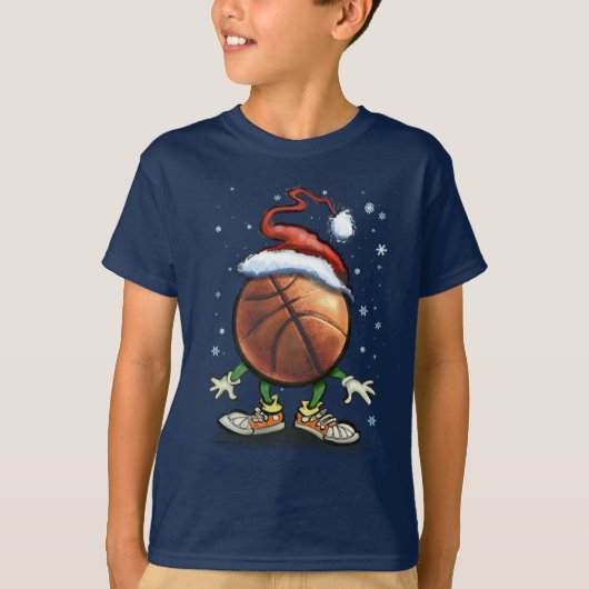 Basketball Kerstmis T-shirt (Voorkant)