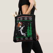 Basketball Kerstmis Tote Bag (Dichtbij)