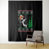 Basketball Kerstmis Wandkleed (In situ)