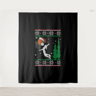 Basketball Kerstmis Wandkleed