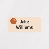 Basketball Kids' Name Clothing School Labels (Design 1)