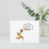 Basketball Kind Briefkaart (Staand voorkant)