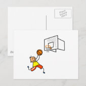 Basketball Kind Briefkaart (Voorkant / Achterkant)