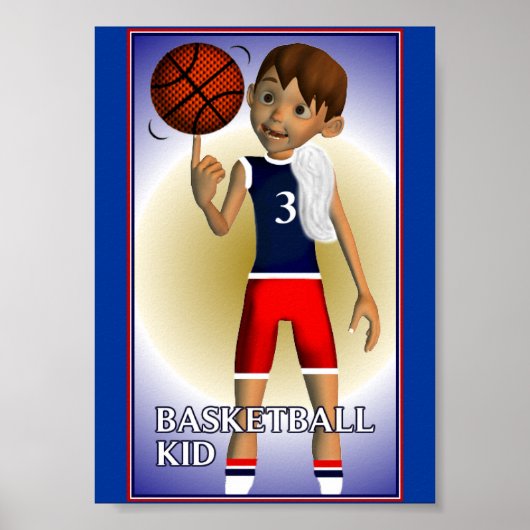 Basketball Kind Poster (Voorkant)