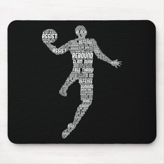 Basketball Kinder jongens Mannen Muismat (Voorkant)