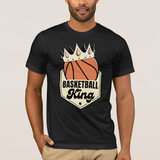 Basketball King - Crown Street-stijl ontwerp T-shirt (Voorkant)