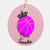 Basketball koningin gepersonaliseerde versiering keramisch ornament (Links)