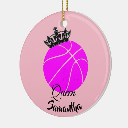 Basketball koningin gepersonaliseerde versiering keramisch ornament (Links)