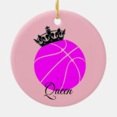 Basketball koningin gepersonaliseerde versiering keramisch ornament (Achterkant)