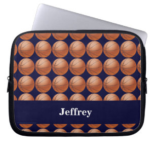 Basketball-laptop - Sleeve donkerblauwe schijf
