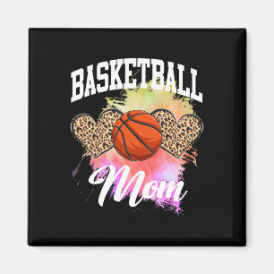 Basketball Leopard Heart tie dye Basketball Ma Magneet