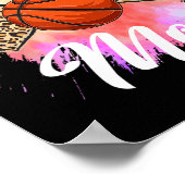 Basketball Leopard Heart tie dye Basketball Ma Poster (Hoek)