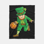 Basketball Leprechaun St Patricks Day Boys Kinder Fleece Deken (Voorkant)