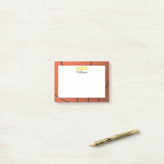 Basketball Let op maat Post-it® Notes (Op bureau)