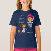 Basketball "Let s Shoot Hoops" Persoonlijke T-Sh T-shirt (Voorkant)