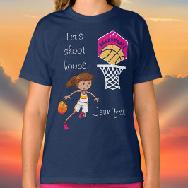 Basketball "Let s Shoot Hoops" Persoonlijke T-Sh T-shirt