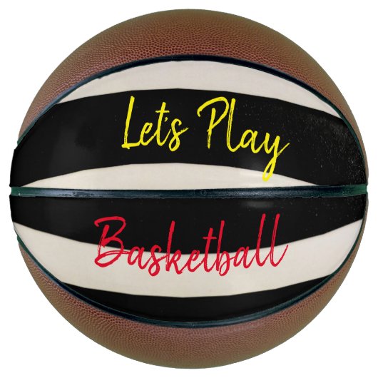 Basketball Let's Play Basketball Stripe Basketbal (Voorkant)