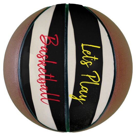 Basketball Let's Play Basketball Stripe Basketbal (Verticaal)