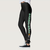 Basketball Letters in een groene en witte Leggings (Links)