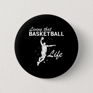 Basketball Life Basketball Player Dunk Basketball Ronde Button 5,7 Cm