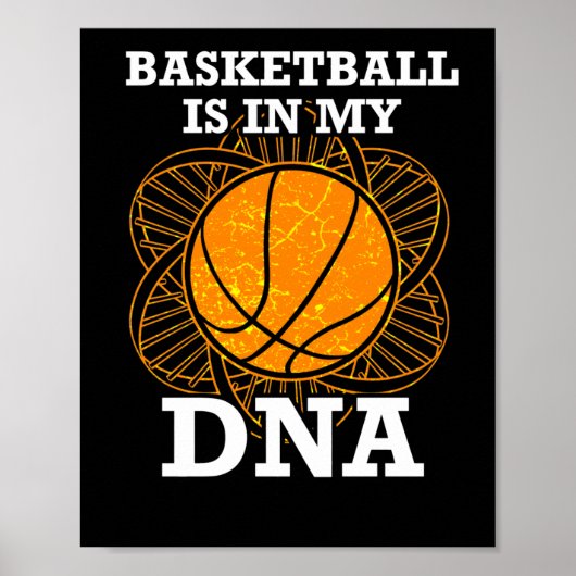 Basketball ligt in mijn DNA Poster (Voorkant)