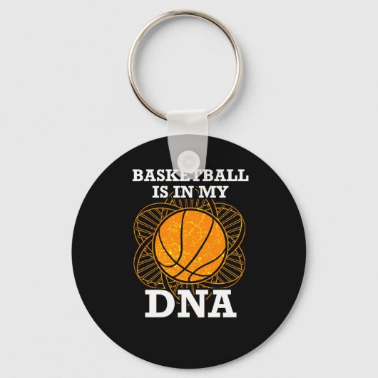Basketball ligt in mijn DNA Sleutelhanger (Voorkant)