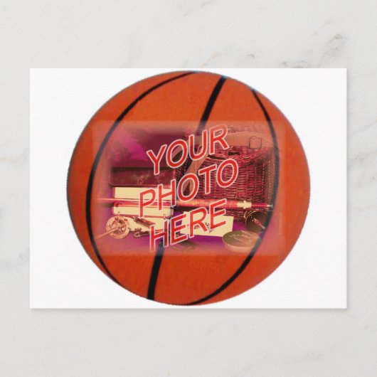Basketball Lijst Sjabloon Briefkaart (Voorkant)