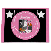 Basketball Locker Room Custom Player Name Number Groot Cadeauzakje (Voorkant)