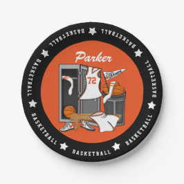 Basketball Locker Room Custom Player Name Number Papieren Bordje