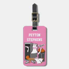 Basketball Lockerroom Custom Player Number Bagagelabel