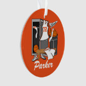 Basketball Lockerroom Custom Player Number Ornament (voorkant)