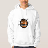 Basketball Logo, Basketball Custom Name Hoodie (Voorkant)