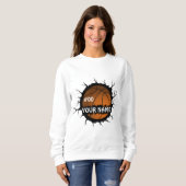 Basketball Logo, Basketball Custom Name Trui (Voorkant volledig)
