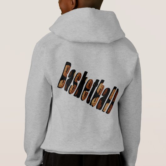 Basketball-Logo gemaakt van Basketballen, (Achterkant)