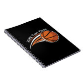 Basketball Logo gepersonaliseerd Notitieboek (Rechterzijde)