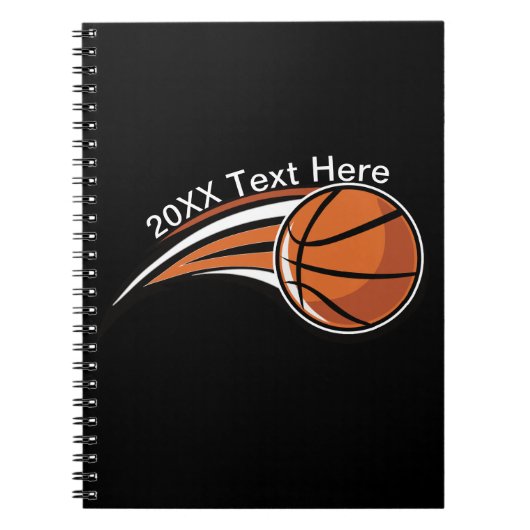 Basketball Logo gepersonaliseerd Notitieboek (Voorkant)