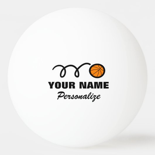 Basketball logo pingpongbal voor tafeltennis (Voorkant)