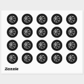 Basketball logo ronde sticker (Vel)