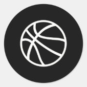 Basketball logo ronde sticker (Voorkant)