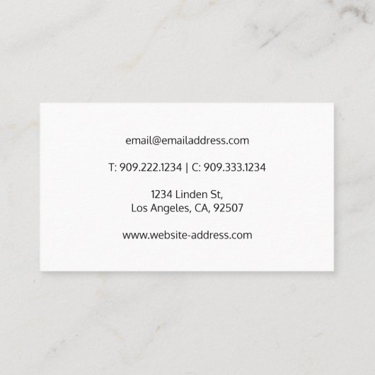 Basketball Logo Visitekaartje (Achterkant)