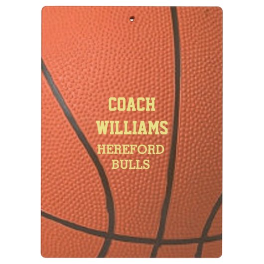 Basketball Look Personalized Klembord (Achterkant)