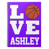 Basketball LOVE Aangepaste Basketball Player Name/ Notitieboek (Voorkant)