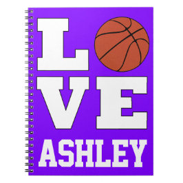 Basketball LOVE Aangepaste Basketball Player Name/ Notitieboek