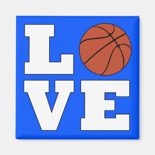 Basketball LOVE Aangepaste kleuren Basketball-vrie Magneet