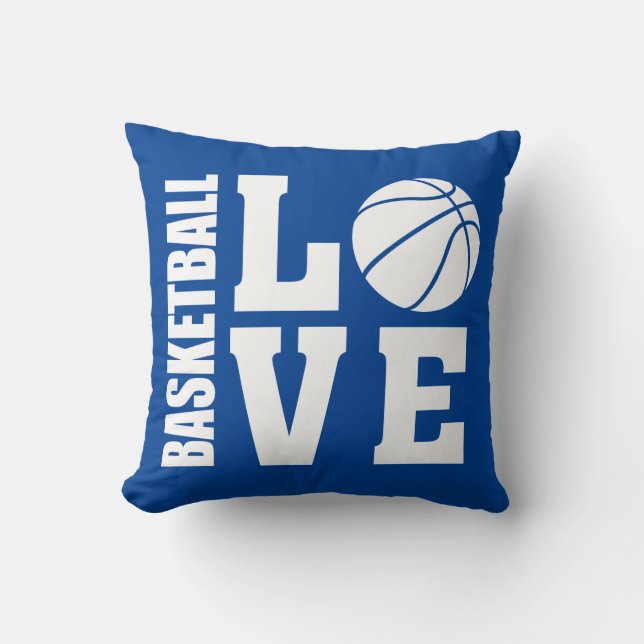 Basketball Love Blue Kussen (Voorkant)