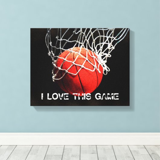 Basketball Love Canvas Afdruk (Insitu (Houten vloer))